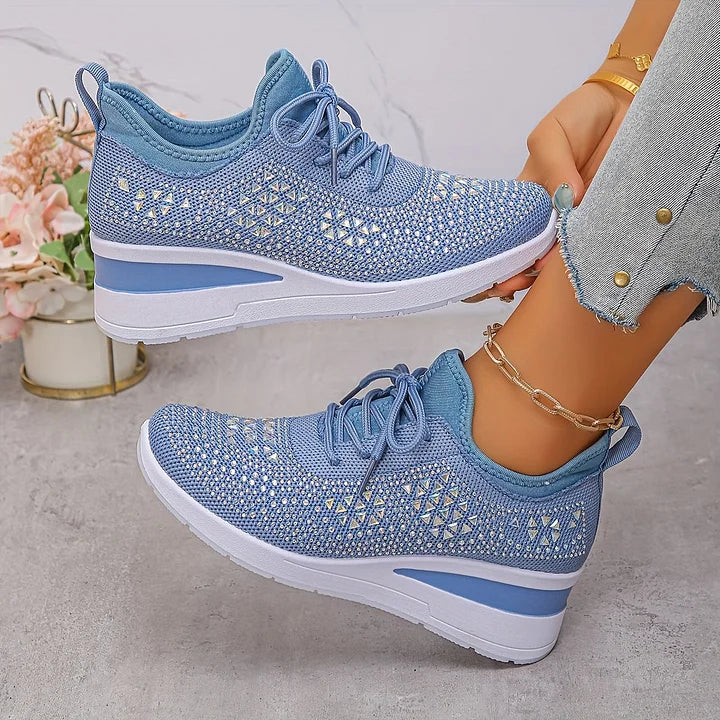 Giselle™  Stylowe sneakersy ortopedyczne z połyskującymi cyrkoniami