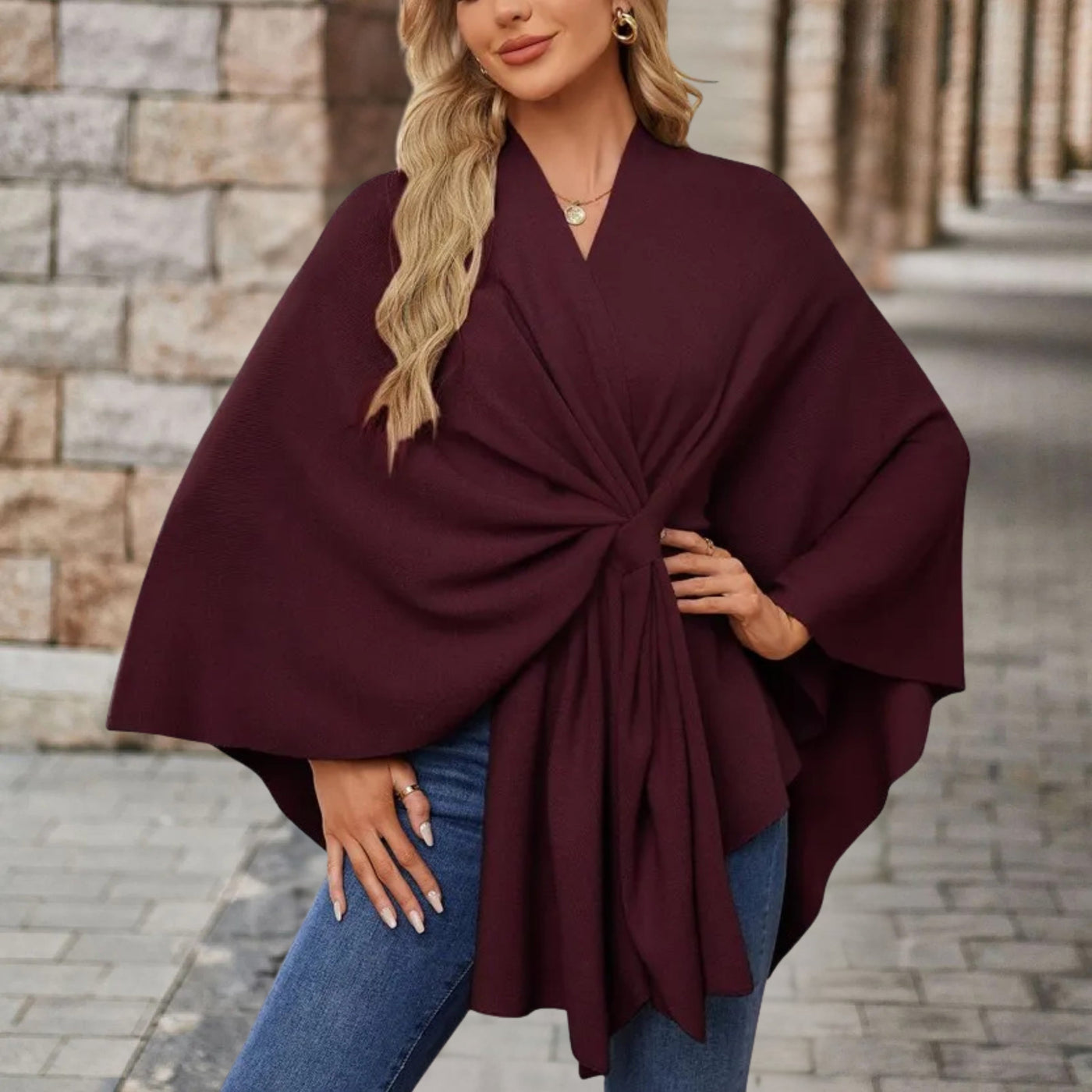 Helin - Wygodny Dekolt w Serek Shawl