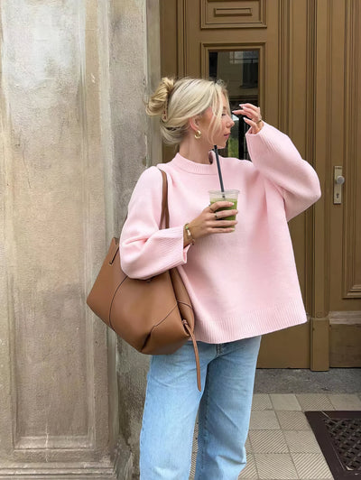 Sweatera™ Sweter z okrągłym dekoltem