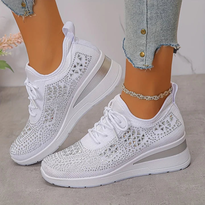 Giselle™  Stylowe sneakersy ortopedyczne z połyskującymi cyrkoniami