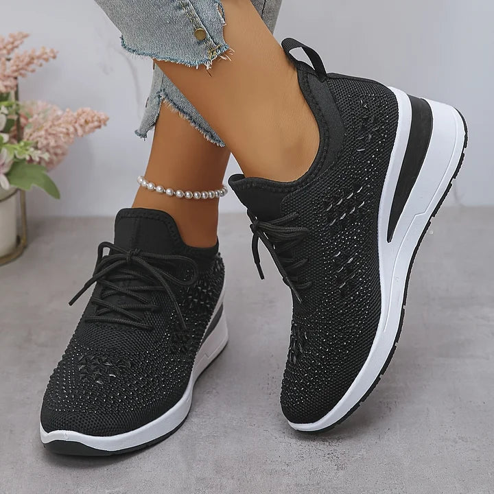 Giselle™  Stylowe sneakersy ortopedyczne z połyskującymi cyrkoniami