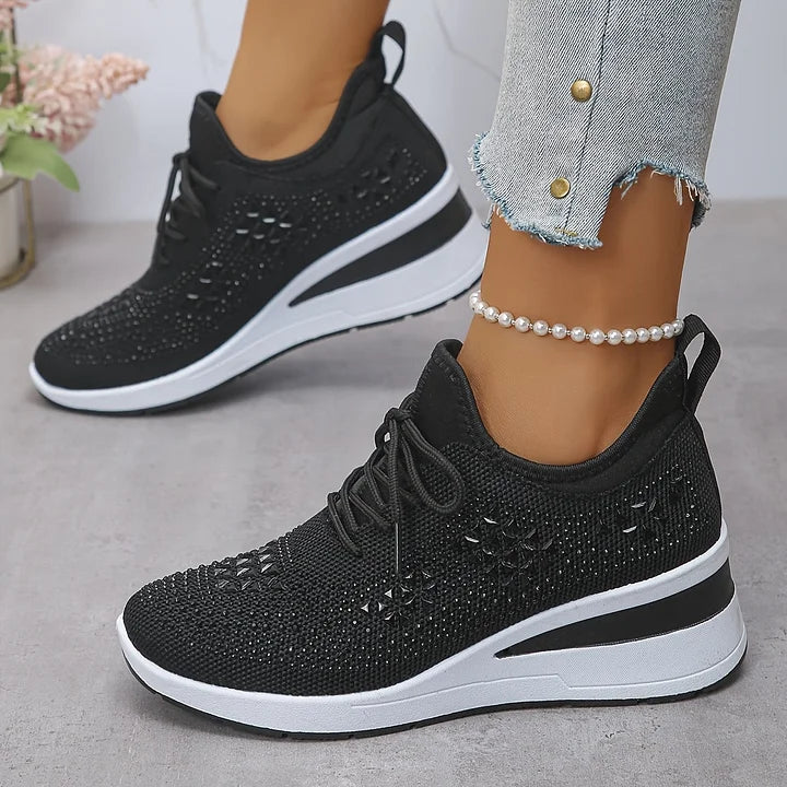 Giselle™  Stylowe sneakersy ortopedyczne z połyskującymi cyrkoniami