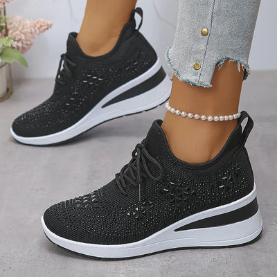 Giselle™  Stylowe sneakersy ortopedyczne z połyskującymi cyrkoniami