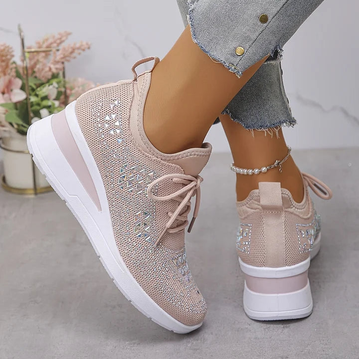 Giselle™  Stylowe sneakersy ortopedyczne z połyskującymi cyrkoniami