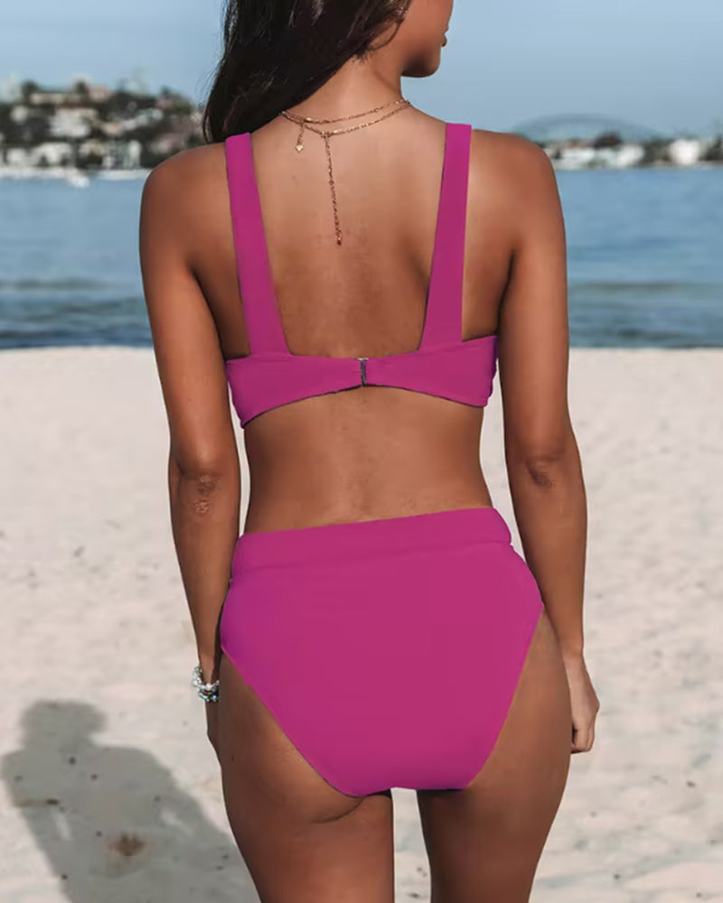 Romana™  Bikini z wysokim stanem i jednolitym kolore