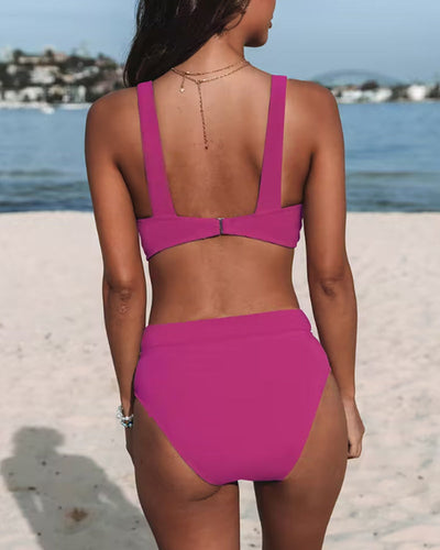 Romana™  Bikini z wysokim stanem i jednolitym kolore