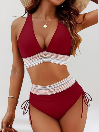 Lidia ™ Zestaw Bikini z Kontrolą Brzucha i Wysokim Stanem