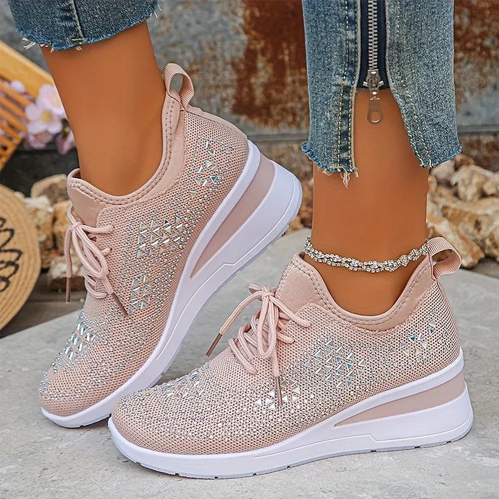 Giselle™  Stylowe sneakersy ortopedyczne z połyskującymi cyrkoniami