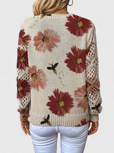 LIZA | Elegancki sweter w kwiaty