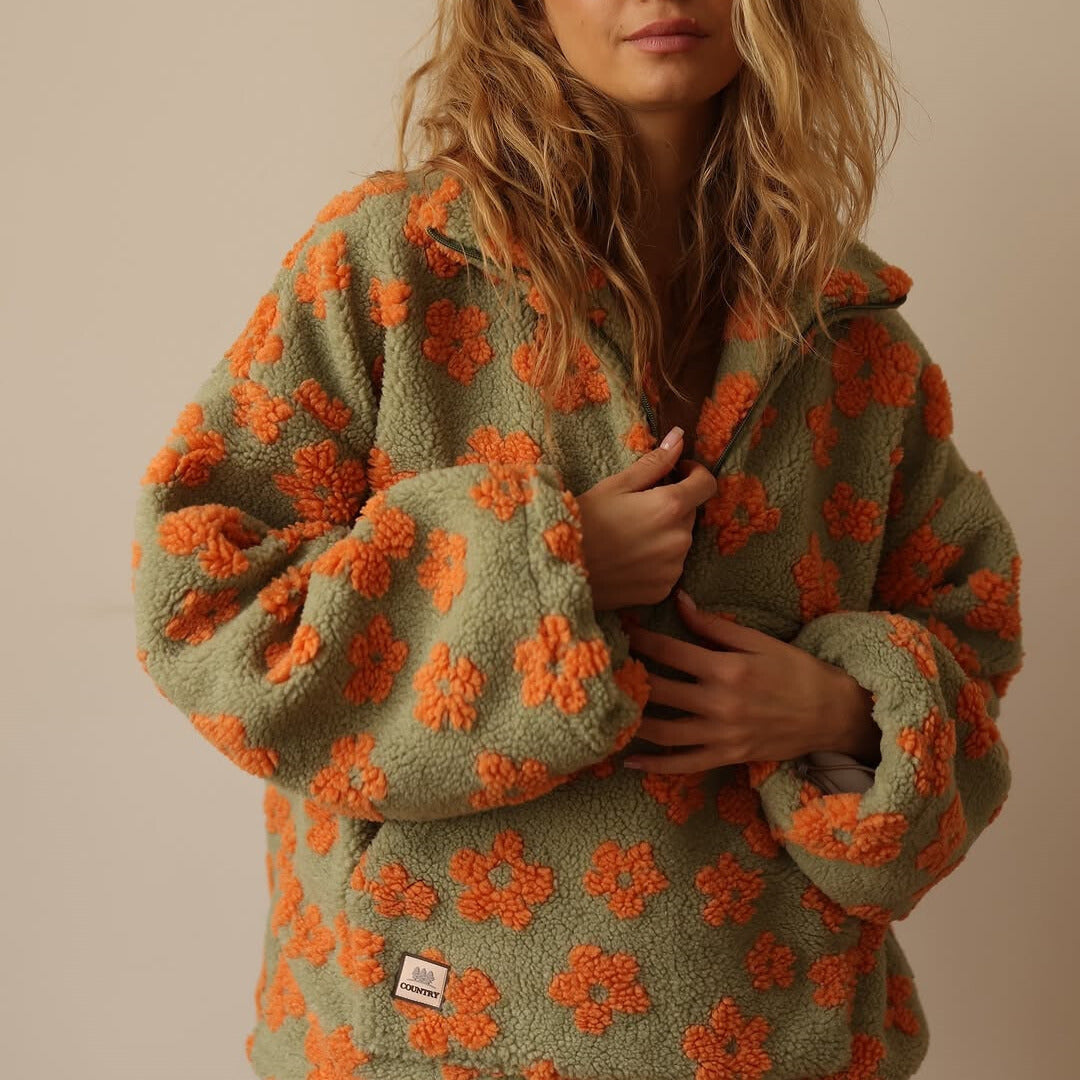 Maria | Sweter w kwiatowy wzór