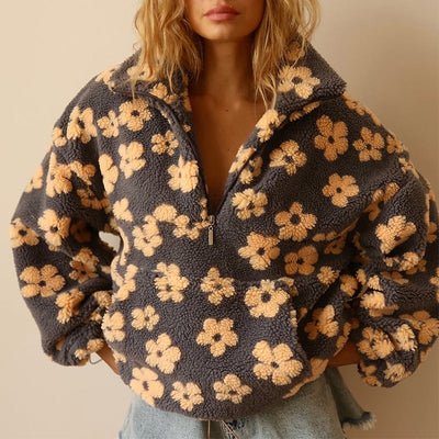Maria | Sweter w kwiatowy wzór
