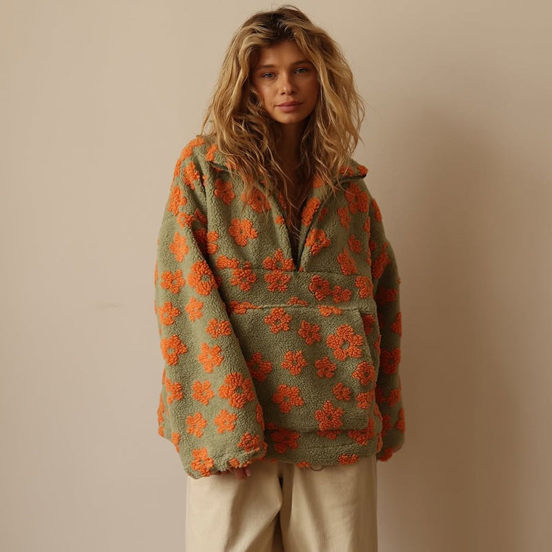 Maria | Sweter w kwiatowy wzór