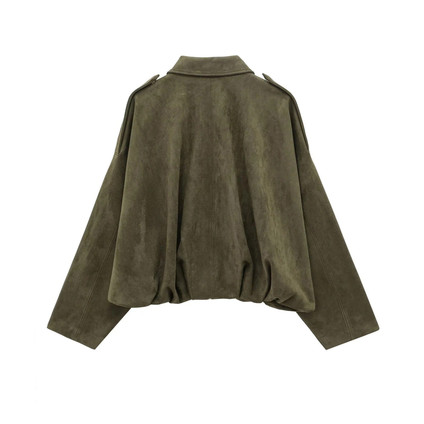 Alina™  Oversize’owy płaszcz zamszowy