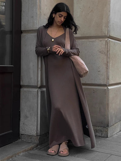 Delia™  Komplet sweter + sukienka