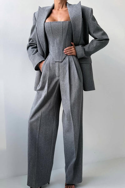 Kirela™ Elegancki trzyczęściowy zestaw szyty na miarę