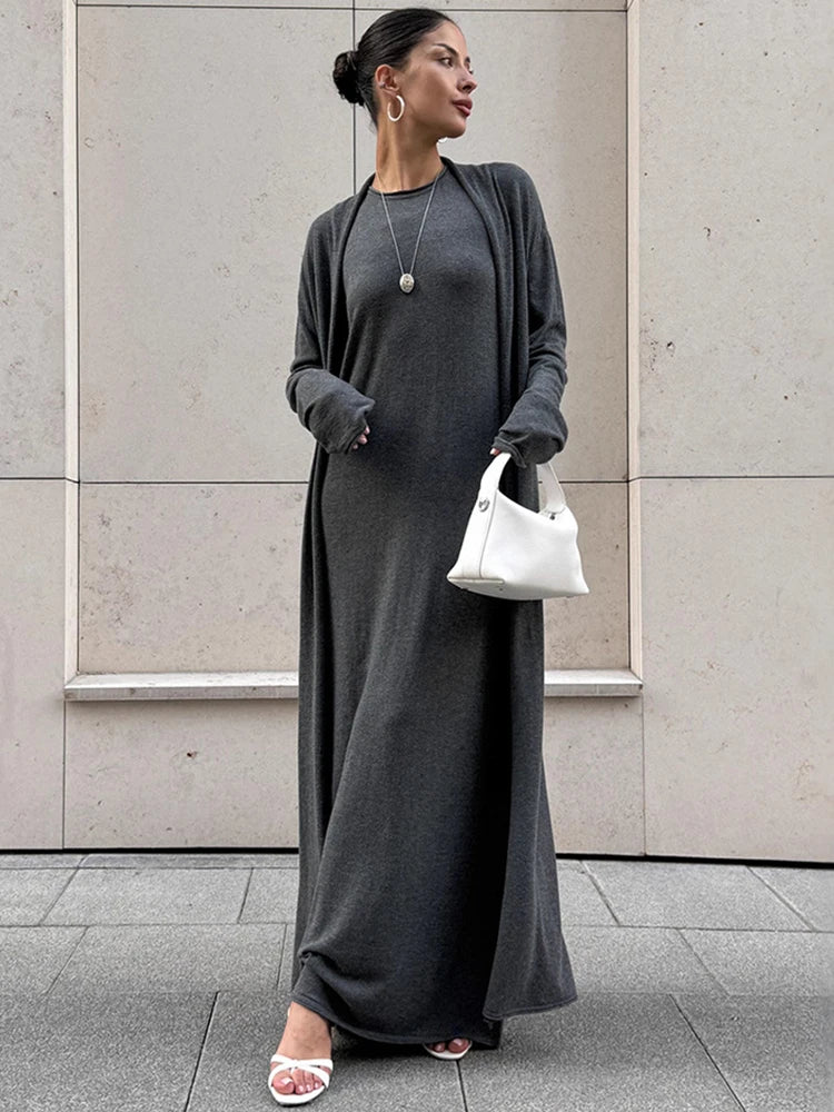 Delia™  Komplet sweter + sukienka