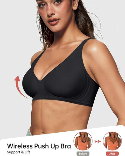 Lubenia ™ Bezszwowy biustonosz push-up z głębokim dekoltem
