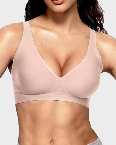 Lubenia ™ Bezszwowy biustonosz push-up z głębokim dekoltem