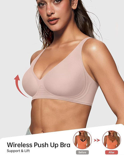 Lubenia ™ Bezszwowy biustonosz push-up z głębokim dekoltem