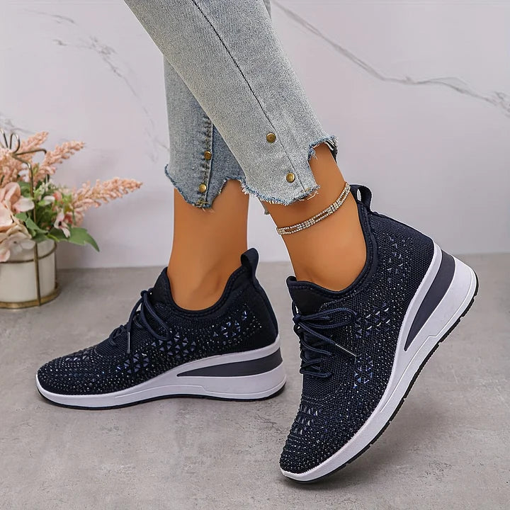 Giselle™  Stylowe sneakersy ortopedyczne z połyskującymi cyrkoniami