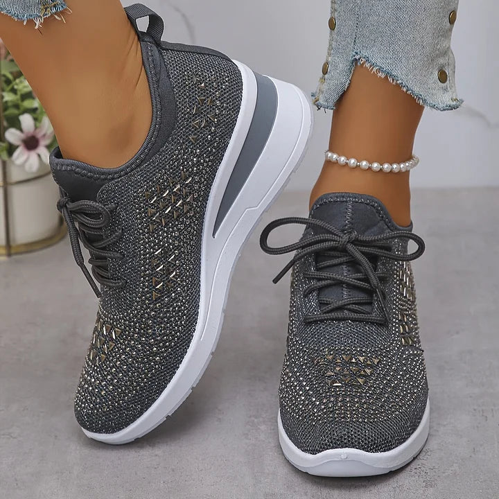 Giselle™  Stylowe sneakersy ortopedyczne z połyskującymi cyrkoniami