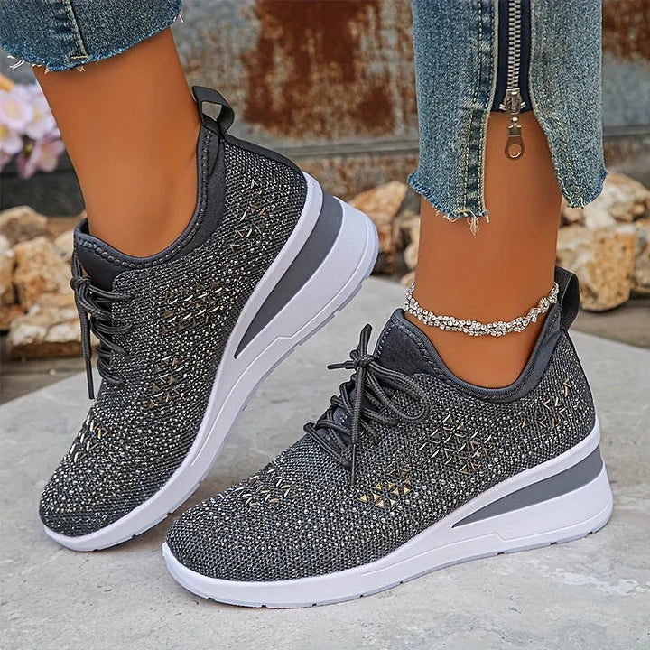 Giselle™  Stylowe sneakersy ortopedyczne z połyskującymi cyrkoniami