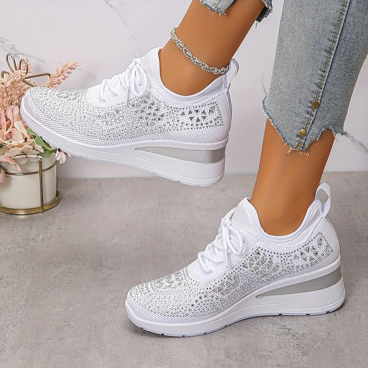 Giselle™  Stylowe sneakersy ortopedyczne z połyskującymi cyrkoniami