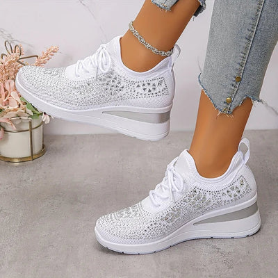 Giselle™  Stylowe sneakersy ortopedyczne z połyskującymi cyrkoniami