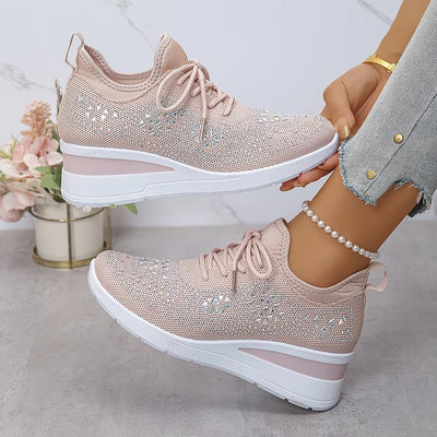 Giselle™  Stylowe sneakersy ortopedyczne z połyskującymi cyrkoniami