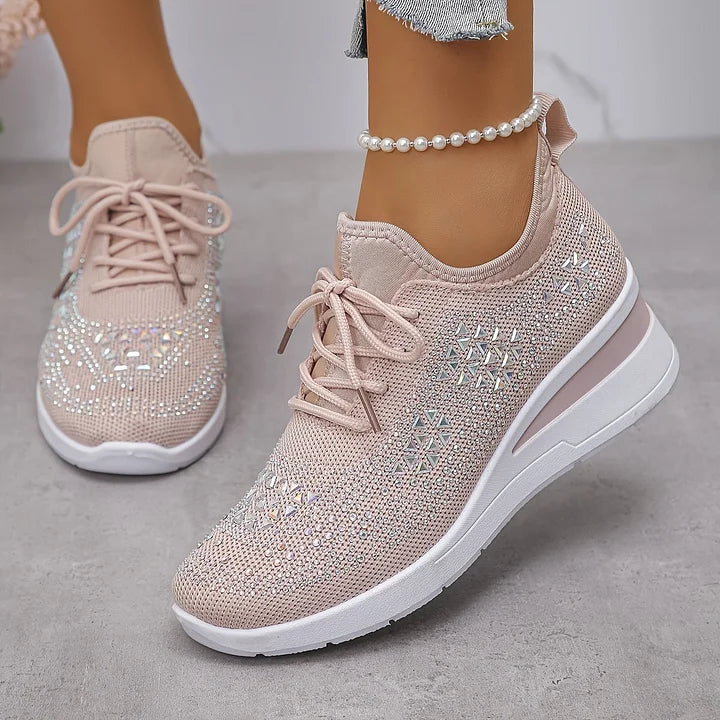 Giselle™  Stylowe sneakersy ortopedyczne z połyskującymi cyrkoniami