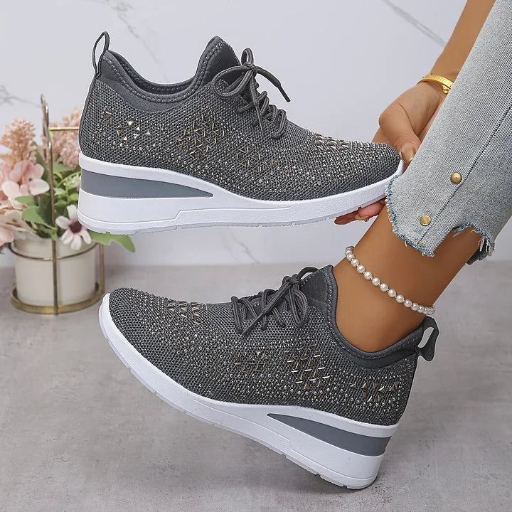 Giselle™  Stylowe sneakersy ortopedyczne z połyskującymi cyrkoniami
