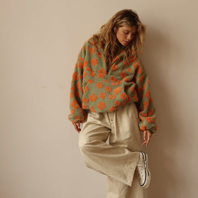 Maria | Sweter w kwiatowy wzór