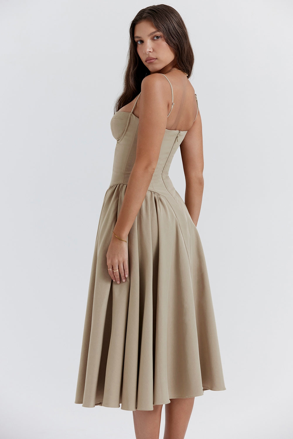 Celine ™  Ukienka midi z gorsetowym górą