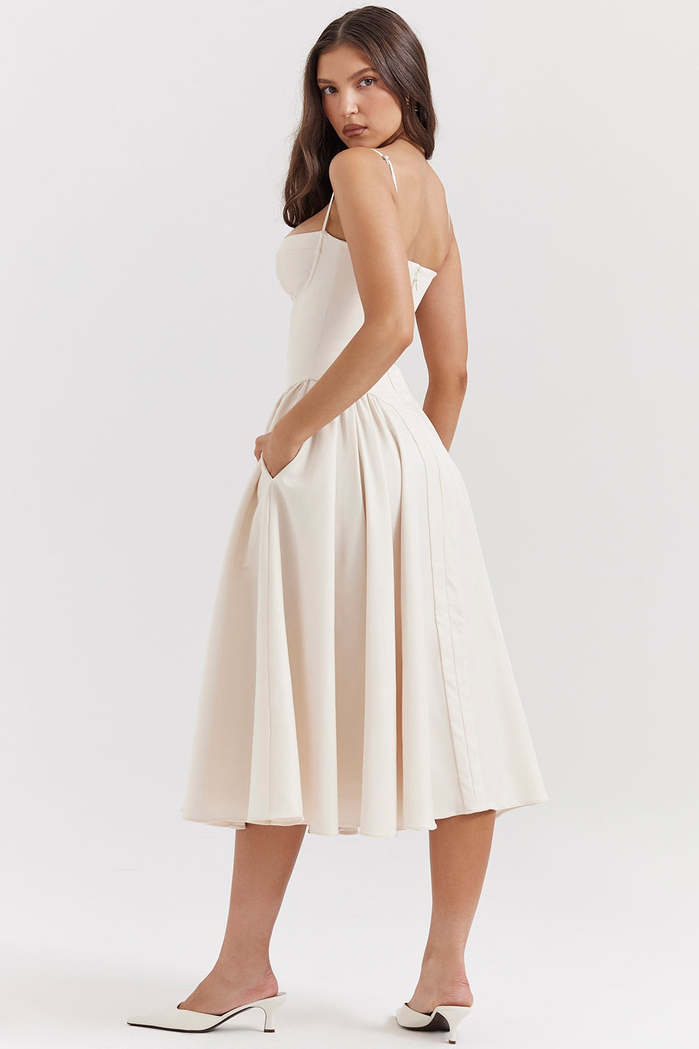 Celine ™  Ukienka midi z gorsetowym górą