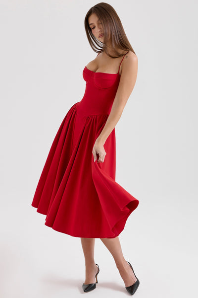 Celine ™  Ukienka midi z gorsetowym górą