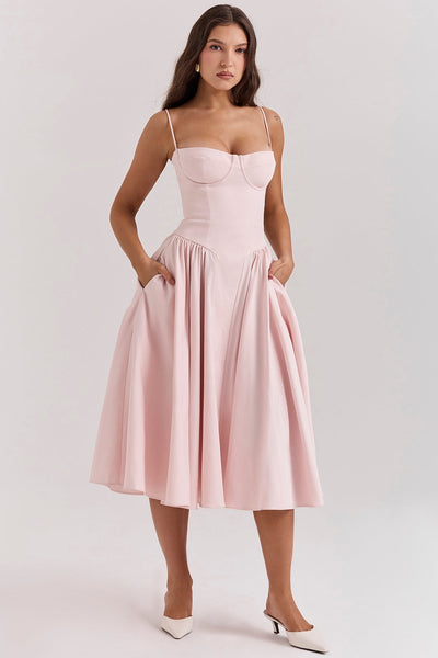 Celine ™  Ukienka midi z gorsetowym górą