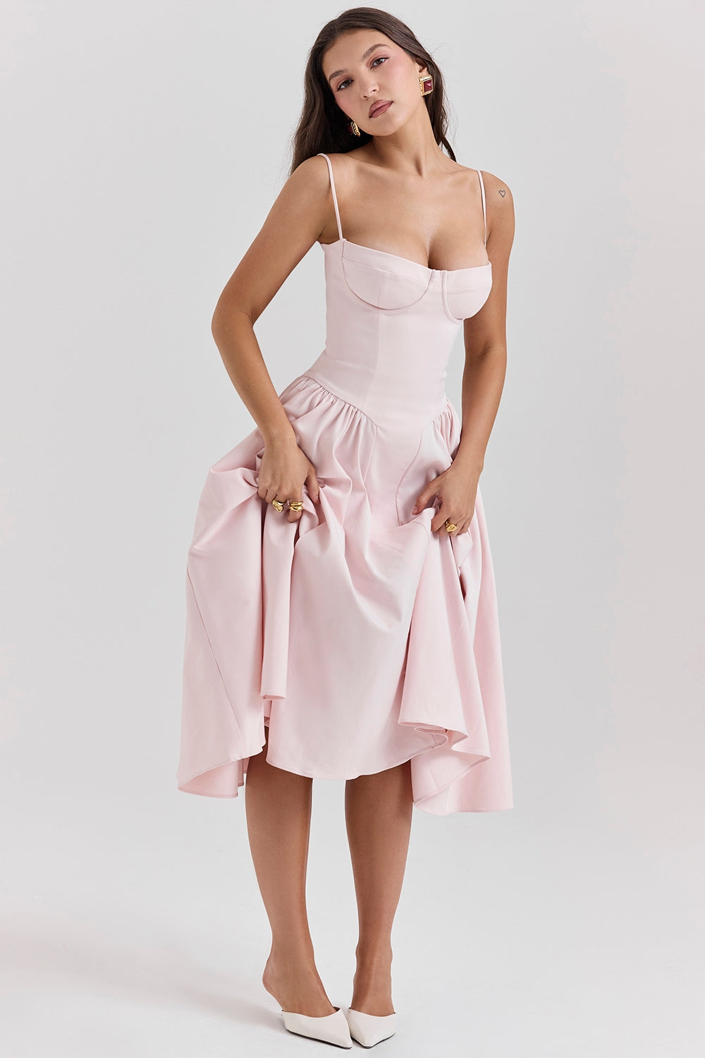 Celine ™  Ukienka midi z gorsetowym górą