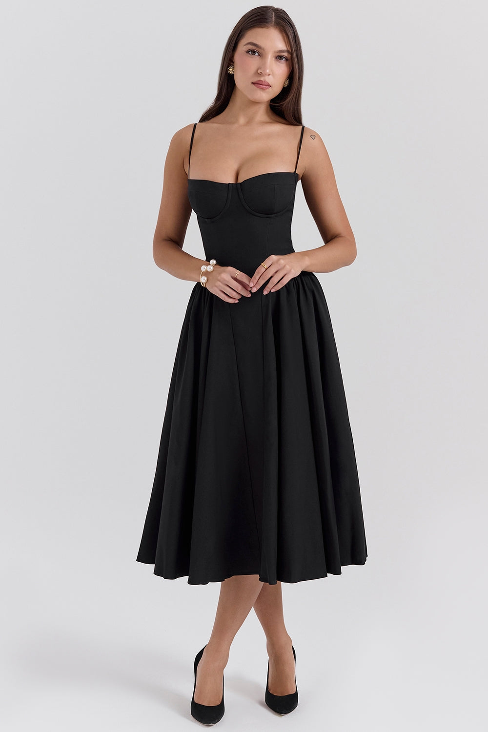 Celine ™  Ukienka midi z gorsetowym górą