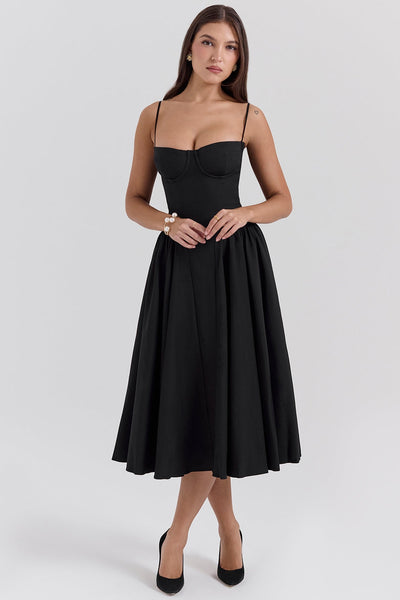 Celine ™  Ukienka midi z gorsetowym górą