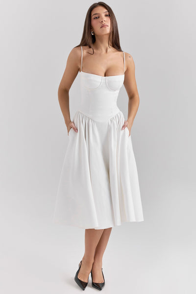 Celine ™  Ukienka midi z gorsetowym górą